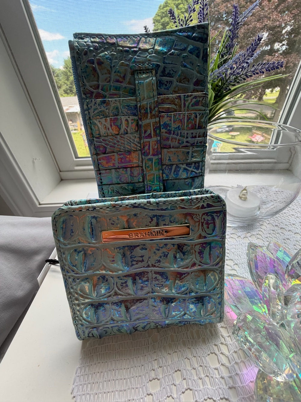 Brahmin Wonderland Jane Wallet & BNWT Credit Card Wallet Set